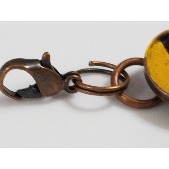 Copper colored six inch Bee happy bracelet b41 - Picture 7 of 16